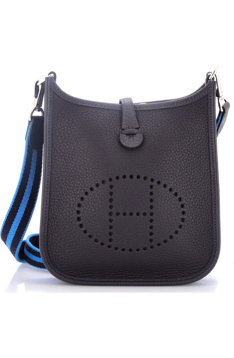 Pre-Owned Hermes Evelyne Bag Gen III Clemence TPM, Main, color, Bleu Nuit