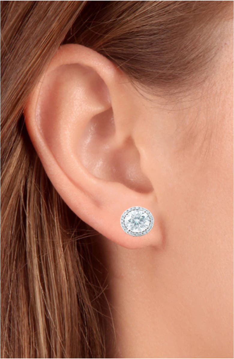 Bliss Diamond 2 1/5 Ct Diamond Halo Studs Gold Lab Grown, Alternate, color,