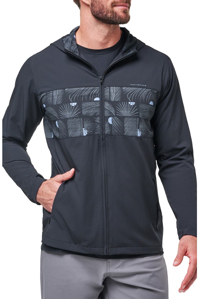 Tech Full Zip Hoodie, Main, color, BLACK