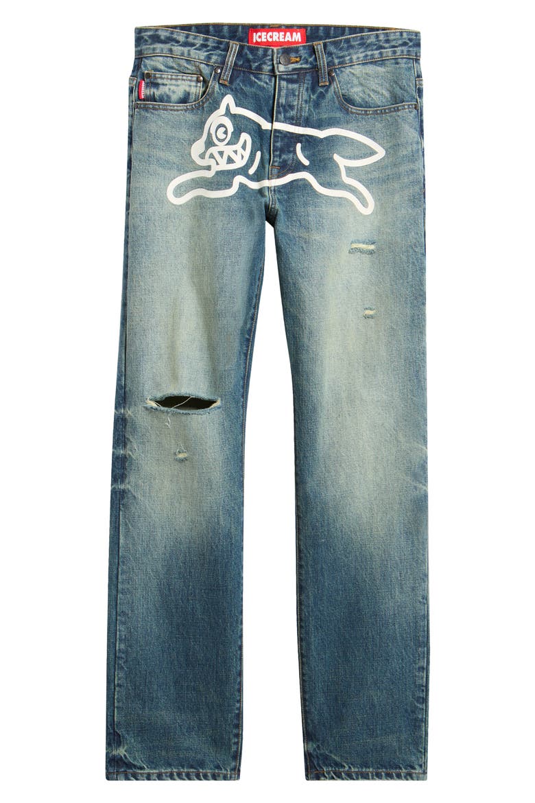 Milk Cotton Distressed Jeans, Alternate, color, LEMON TART