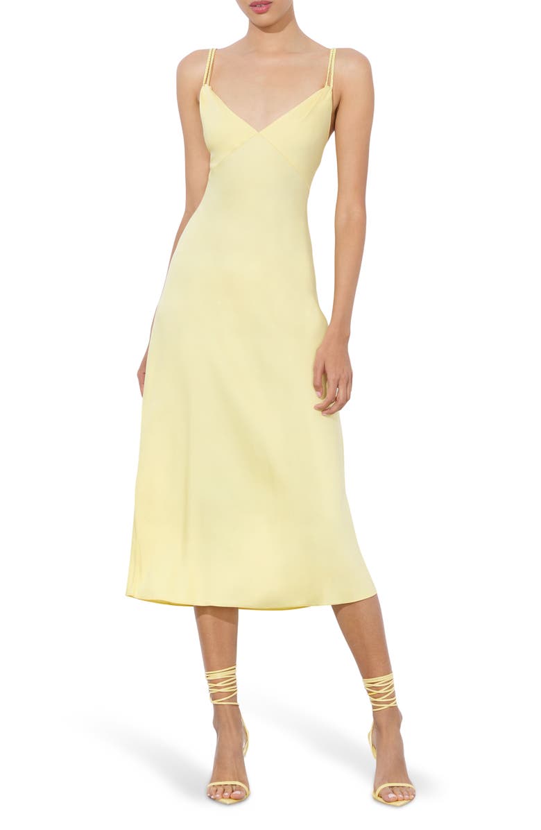 Alice + Olivia Kiro V-Neck Slip Dress, Main, color, 