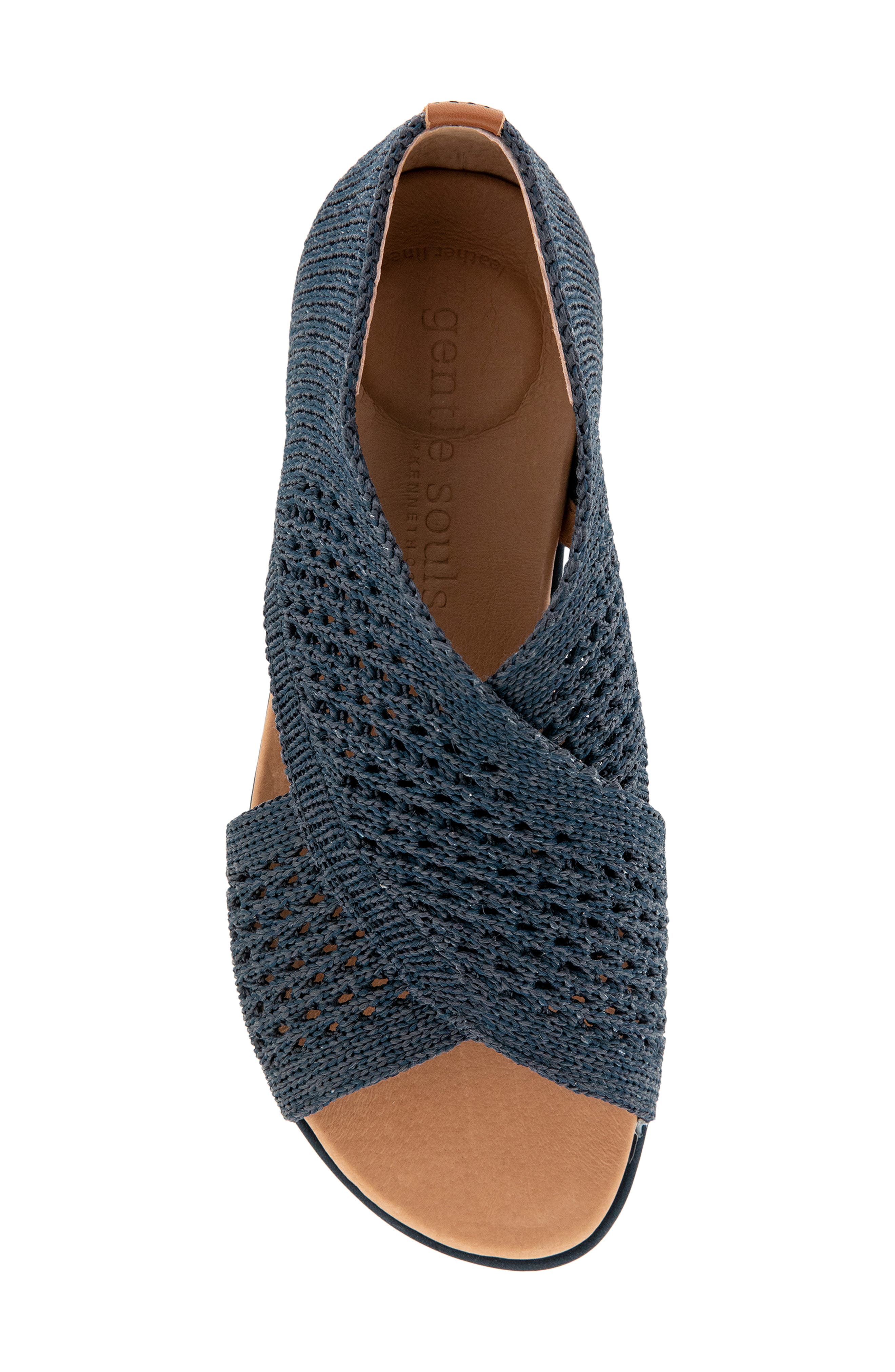 Laniey Sandal, Alternate, color, NAVY KNIT