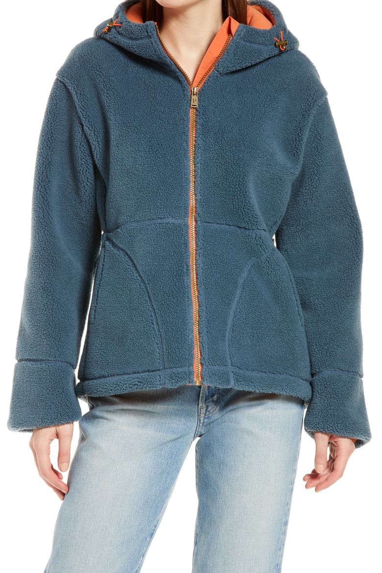 Women's Palisade Hooded Fleece Jacket, Alternate, color, STORM BLUE