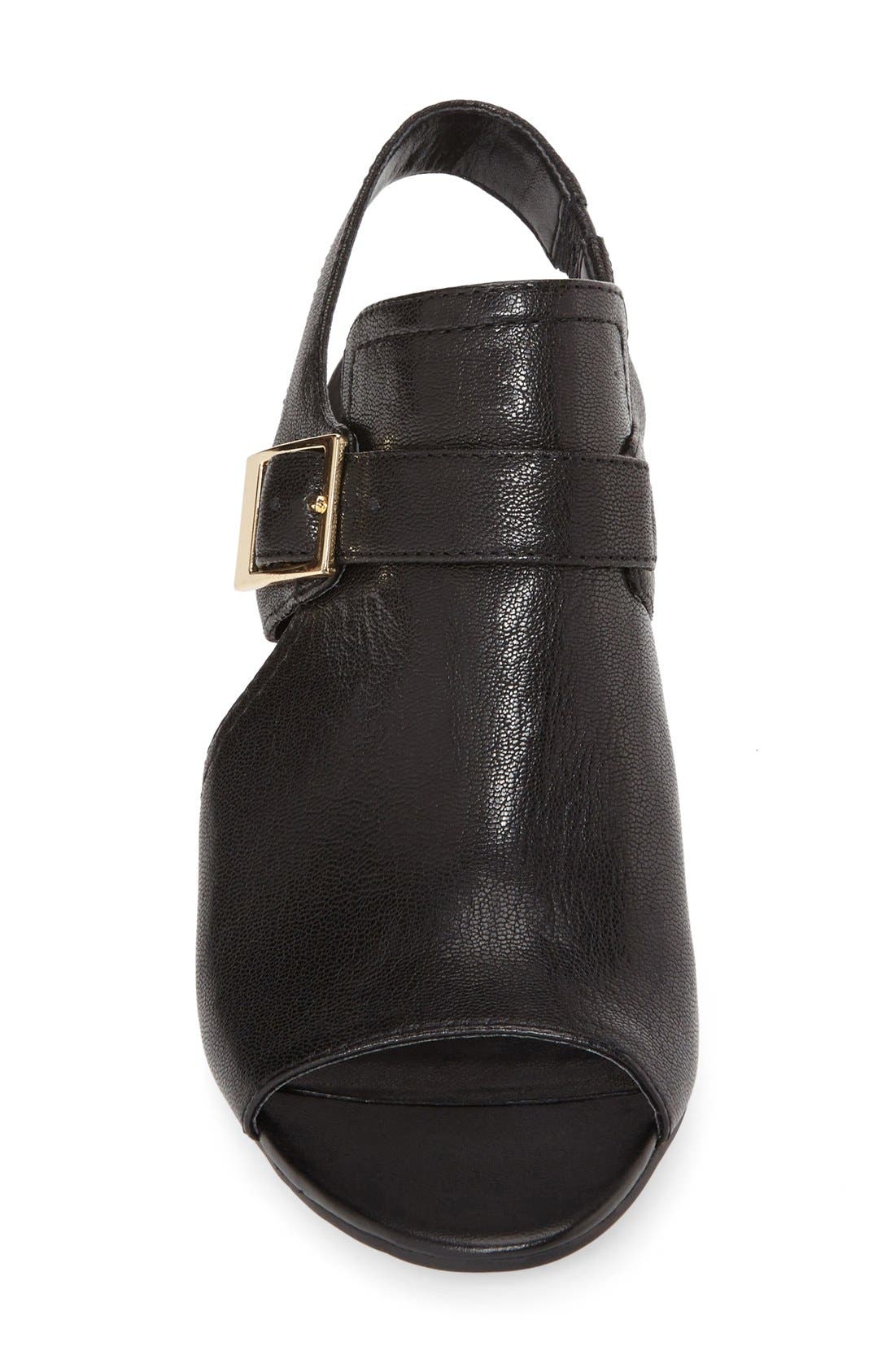 'Gabba' Slingback Sandal, Alternate, color, BLACK LEATHER