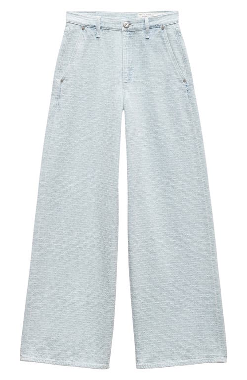 RAG & BONE RAG & BONE SOFIE TEXTURED HIGH WAIST WIDE LEG TROUSER JEANS