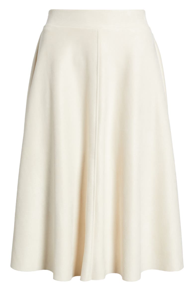 Cecilia Faux Suede A-Line Skirt, Alternate, color, IVORY