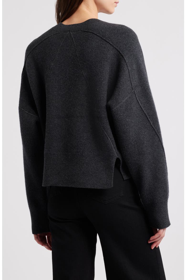 Bridget Crewneck Wool Blend Sweater, Alternate, color, CHARCOAL