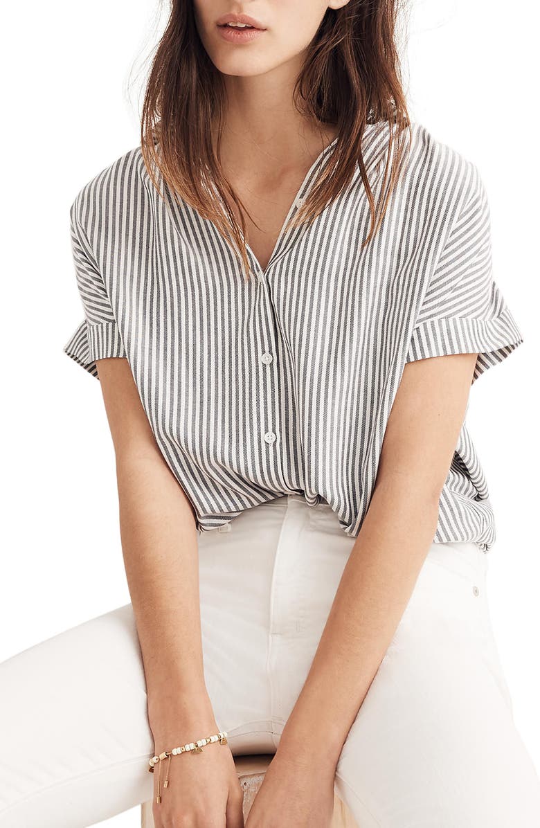 Madewell Central Stripe Shirt, Main, color,