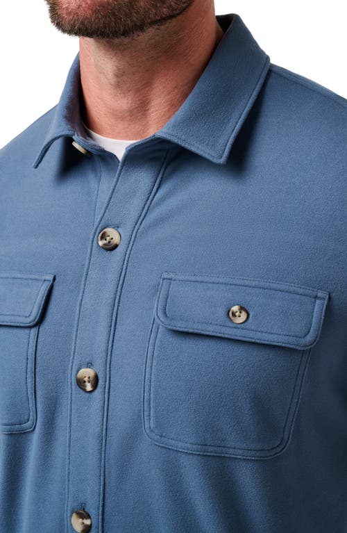 Travismathew Polar Fleece Shirt Jacket In Blue