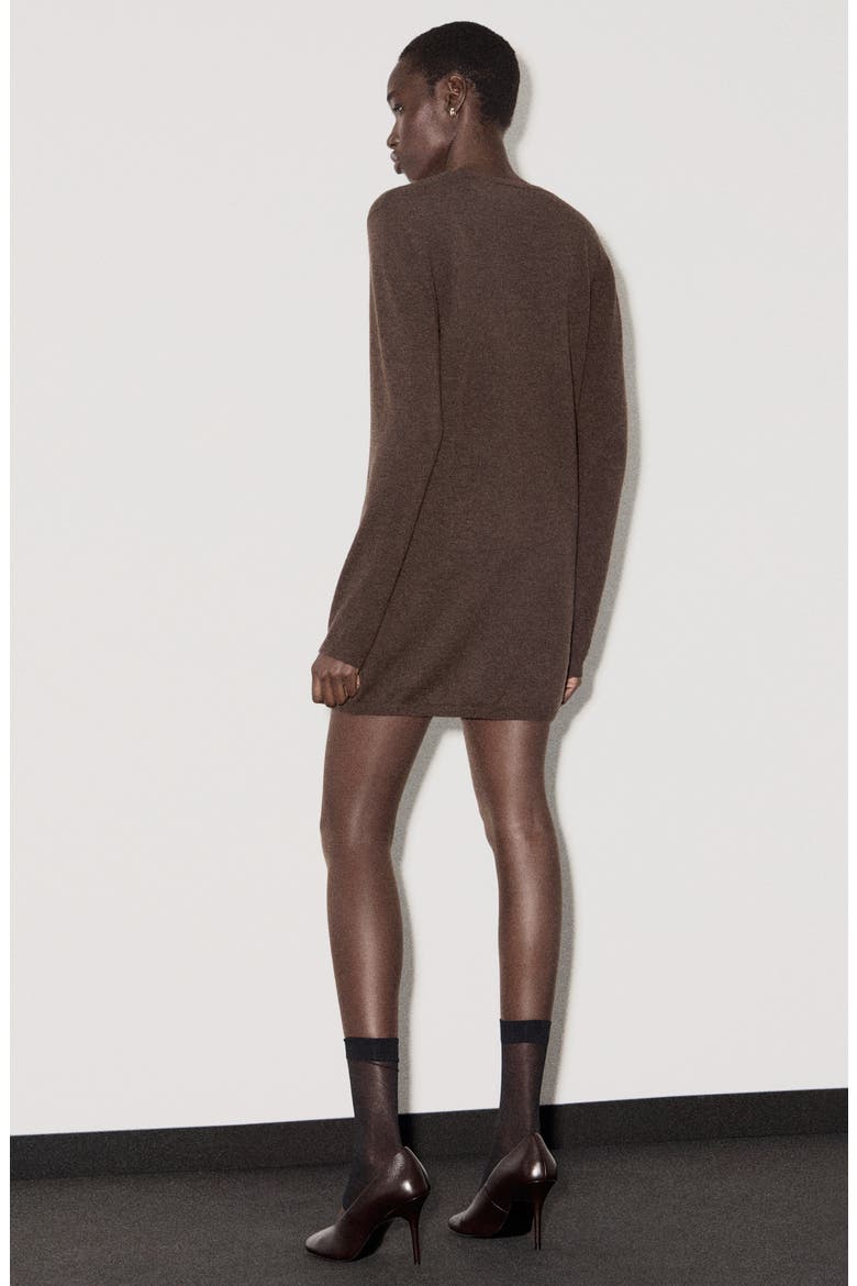 Fine Knit Long Sleeve Sweater Dress, Alternate, color, CHOCOLATE