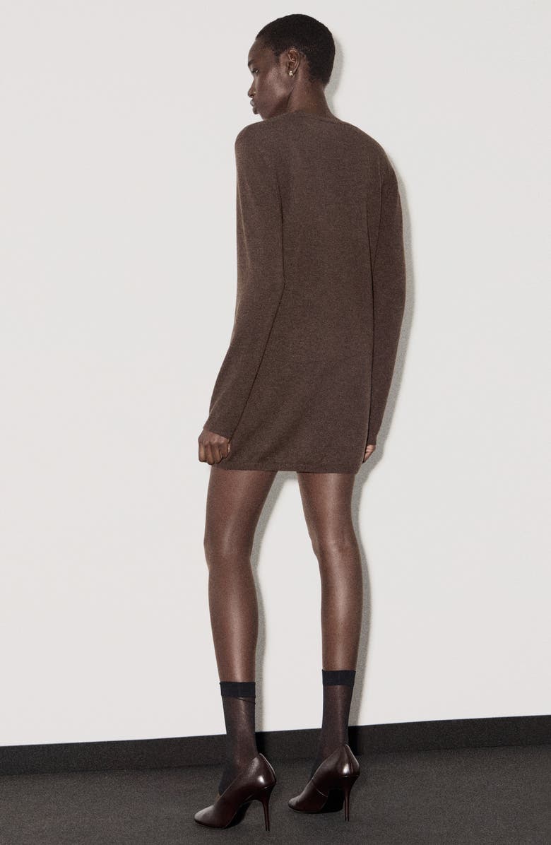 MANGO Fine Knit Long Sleeve Sweater Dress, Alternate, color, 