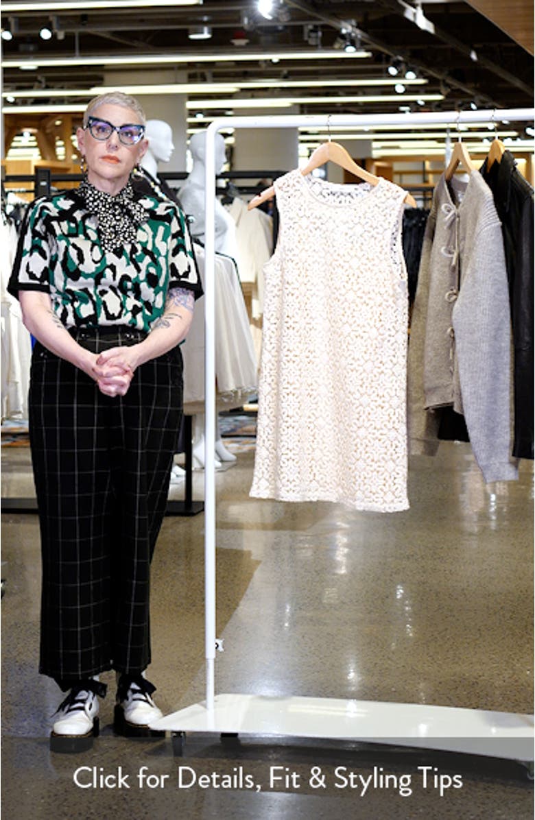 Floral Open Stitch Sleeveless Dress, sales video thumbnail