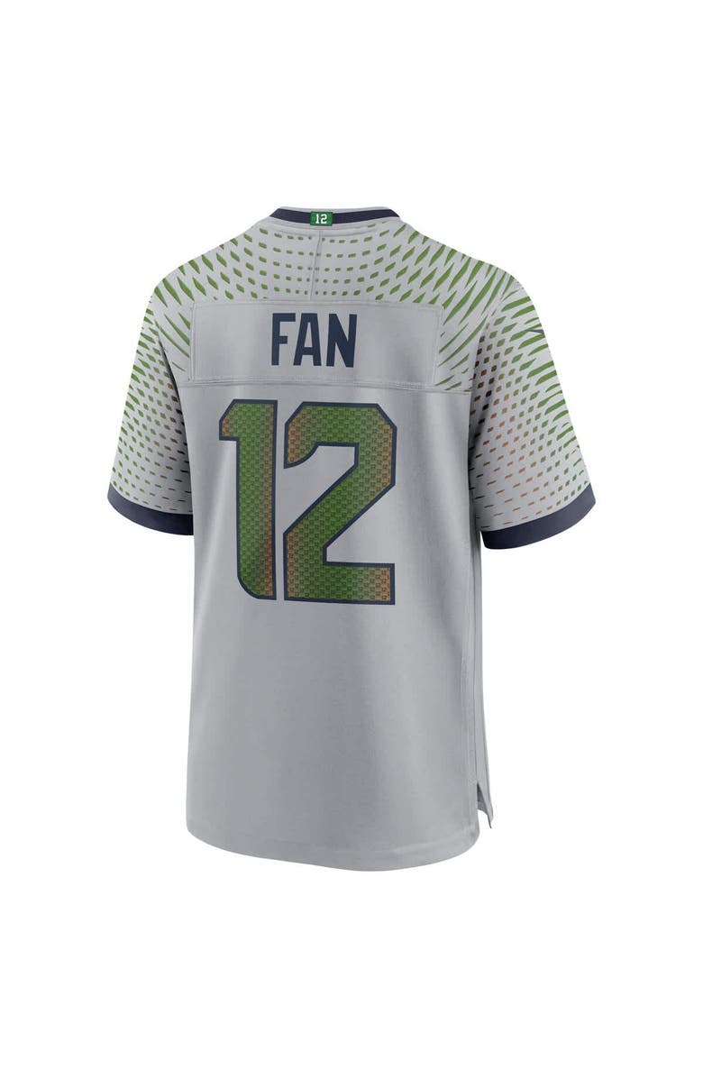 Nike Men's Nike 12s Wolf Gray Seattle Seahawks 2025 Rivalries Collection Game Jersey, Alternate, color, Gray
