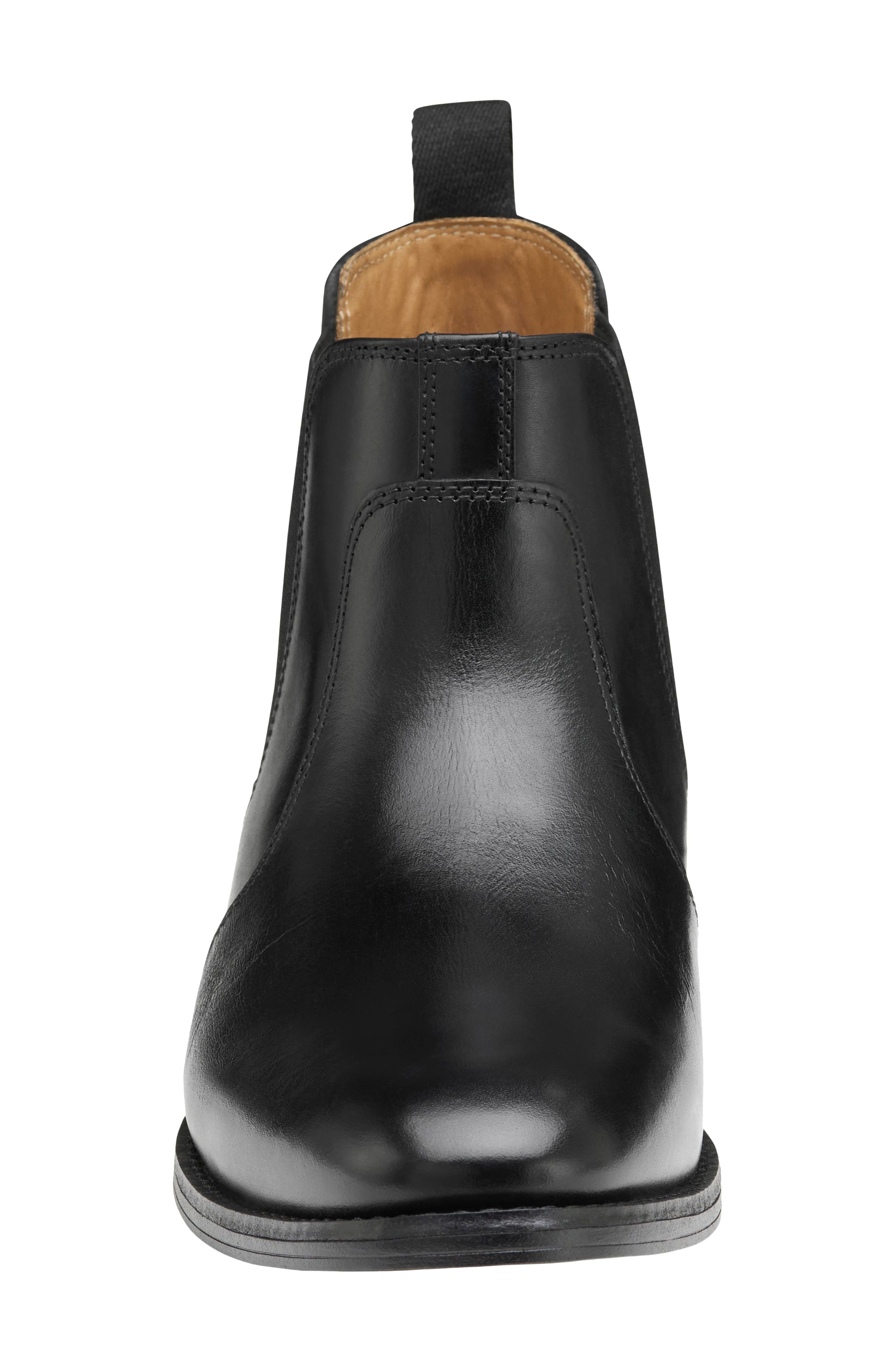 Johnston & Murphy Lewis Chelsea Boot, Alternate, color, Black Full Grain