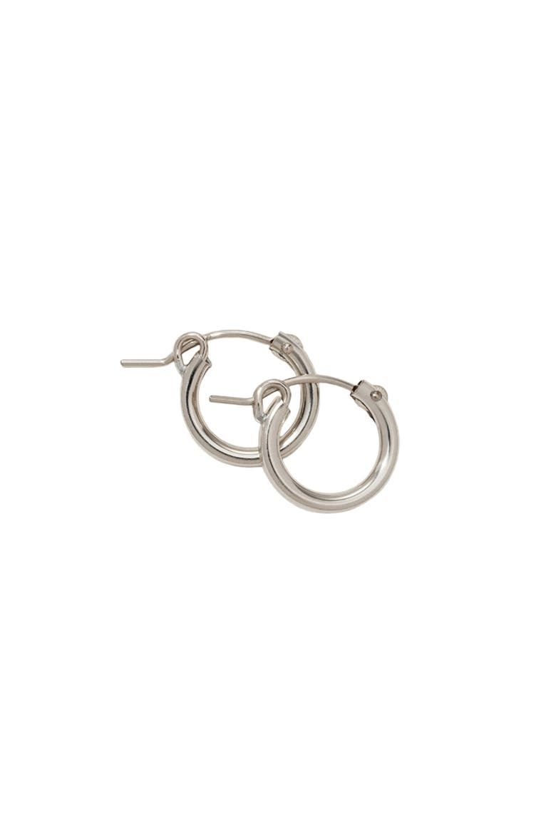 Maude Hoop Earrings, Main, color, Silver