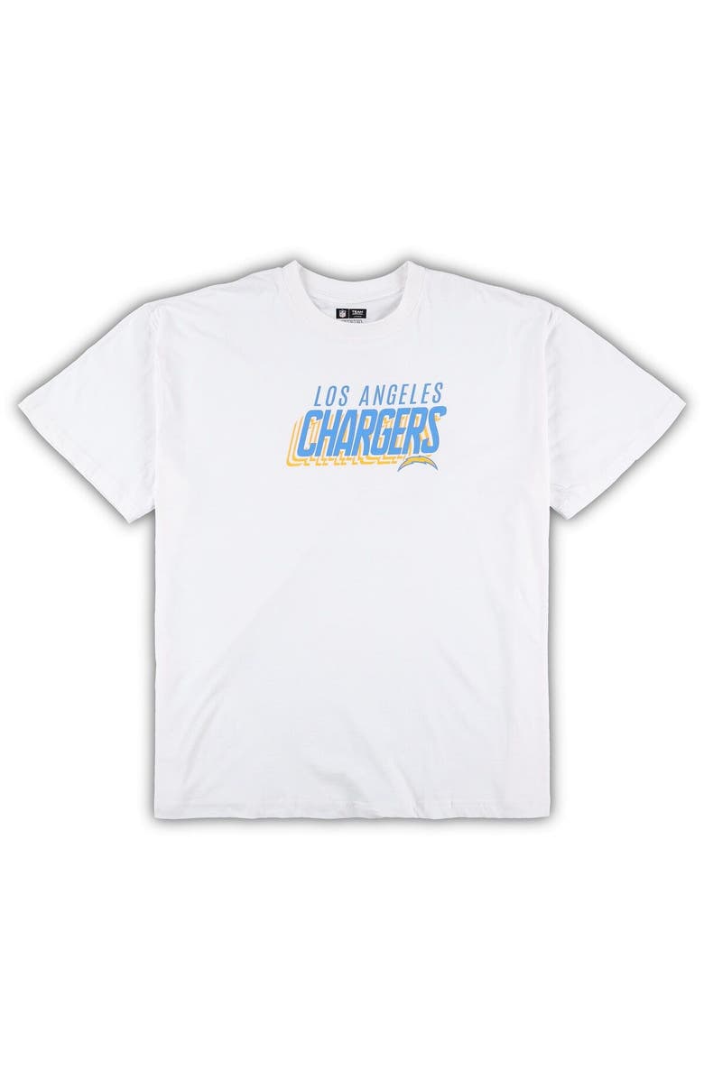 CONCEPTS SPORT Men's Concepts Sport White/Charcoal Los Angeles Chargers Big & Tall T-Shirt and Shorts Set, Alternate, color, White