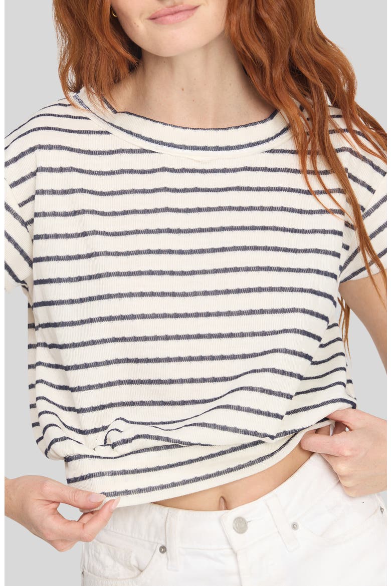 Osper Textured Stripe Top, Alternate, color, IVORYNAVY