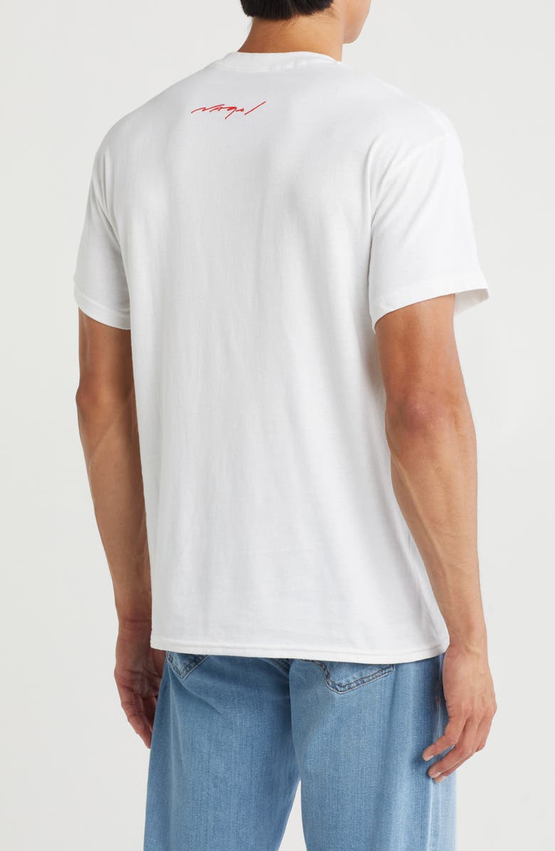 The Forecast Agency Patrick Nagel Lipstick Graphic T-Shirt, Alternate, color,