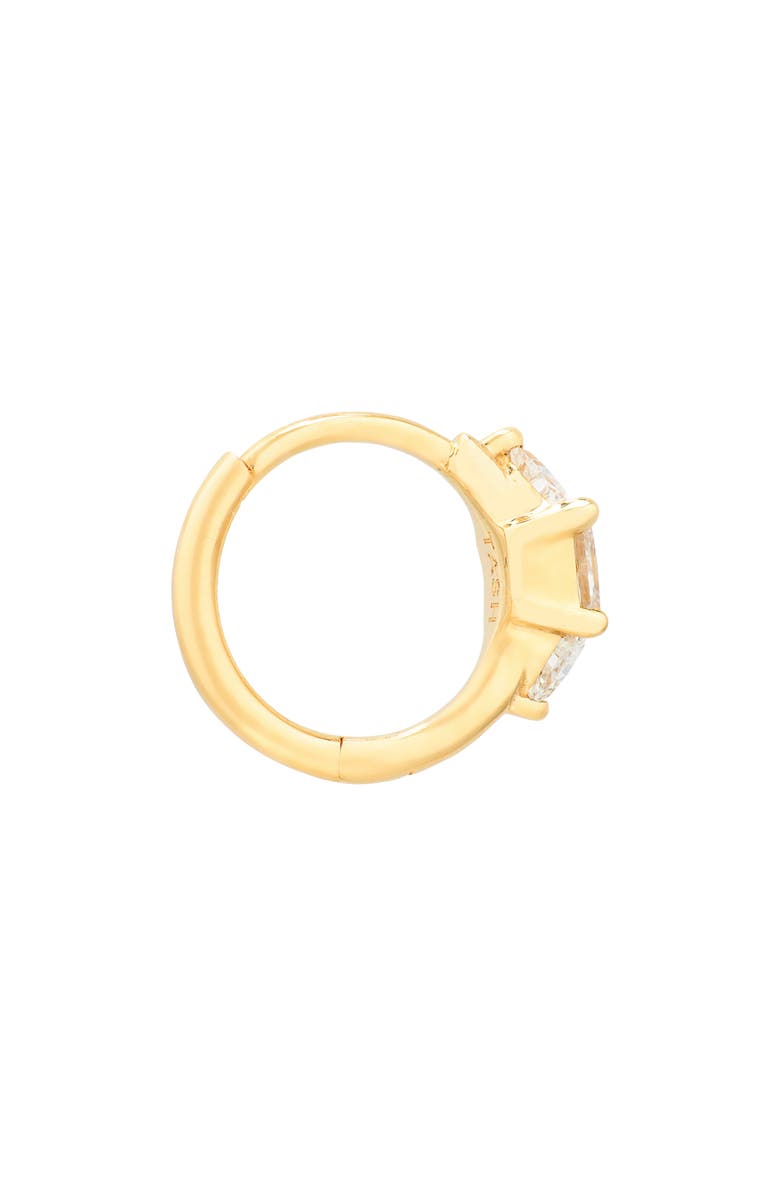 MARIA TASH Diamond Huggie Hoop Earring, Alternate, color, Yellow Gold