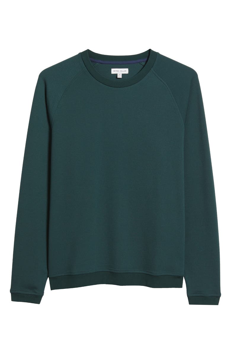 Peter Millar Cradle Performance Crewneck Top, Alternate, color, Nordic Pine