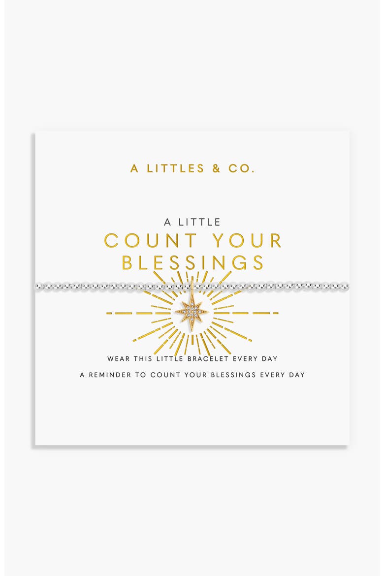 A Little Count Your Blessings - 17.5Cm Stretch Bracelet, Main, color, Silver Plated