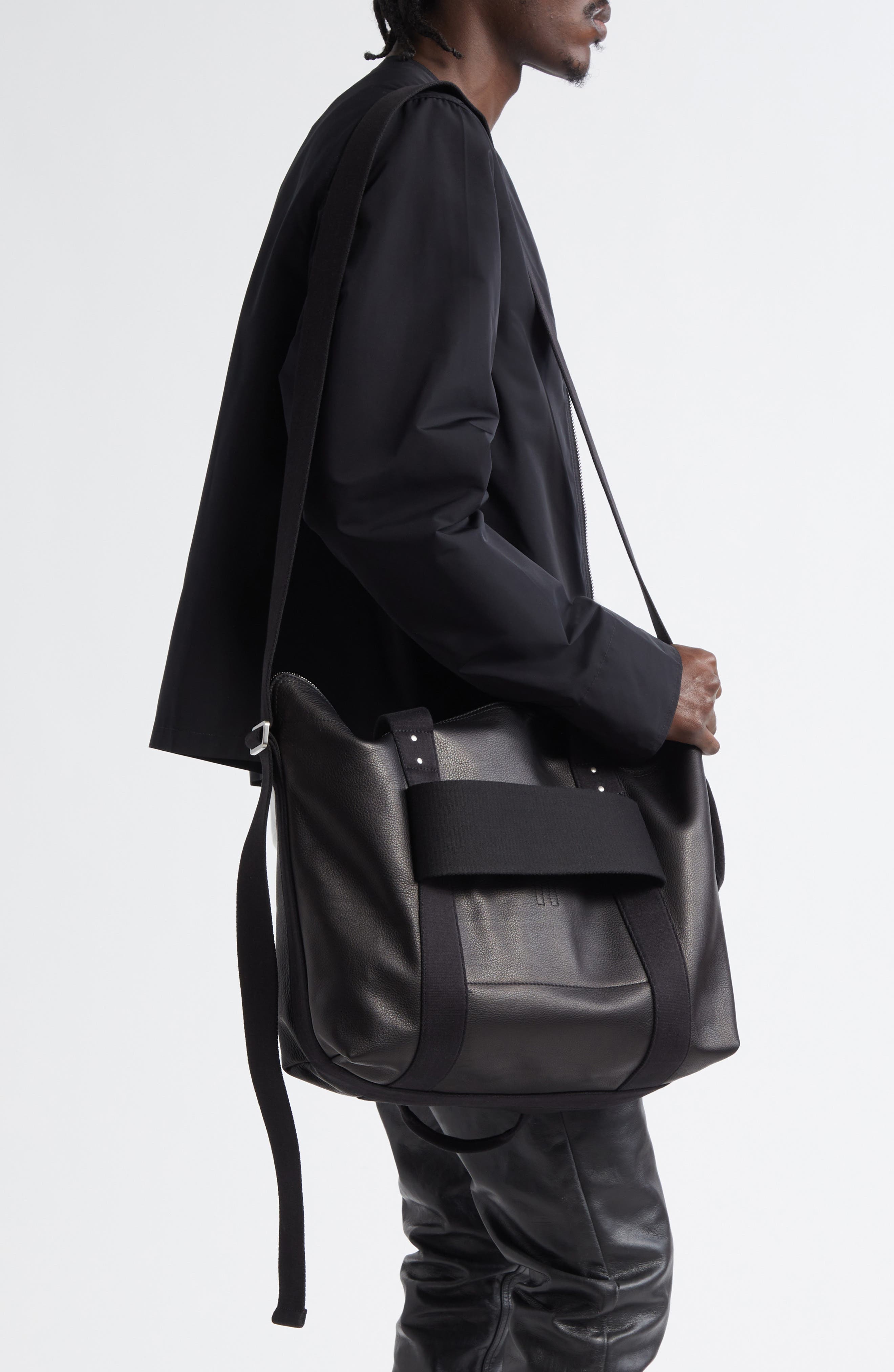 Rick Owens Trolley Leather Tote, Alternate, color, 