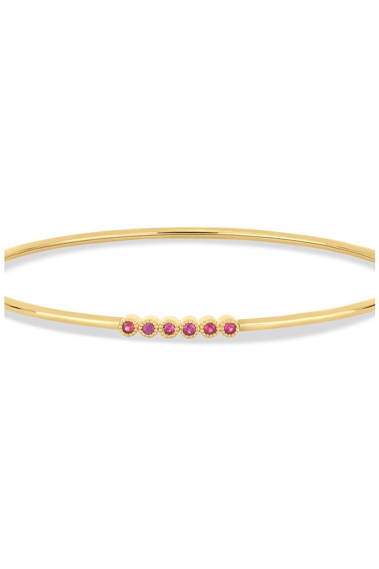 18K Gold El Mar Gemstone Bangle Bracelet (Online Trunk Show), Alternate, color, 18K YELLOW GOLD/ RUBY