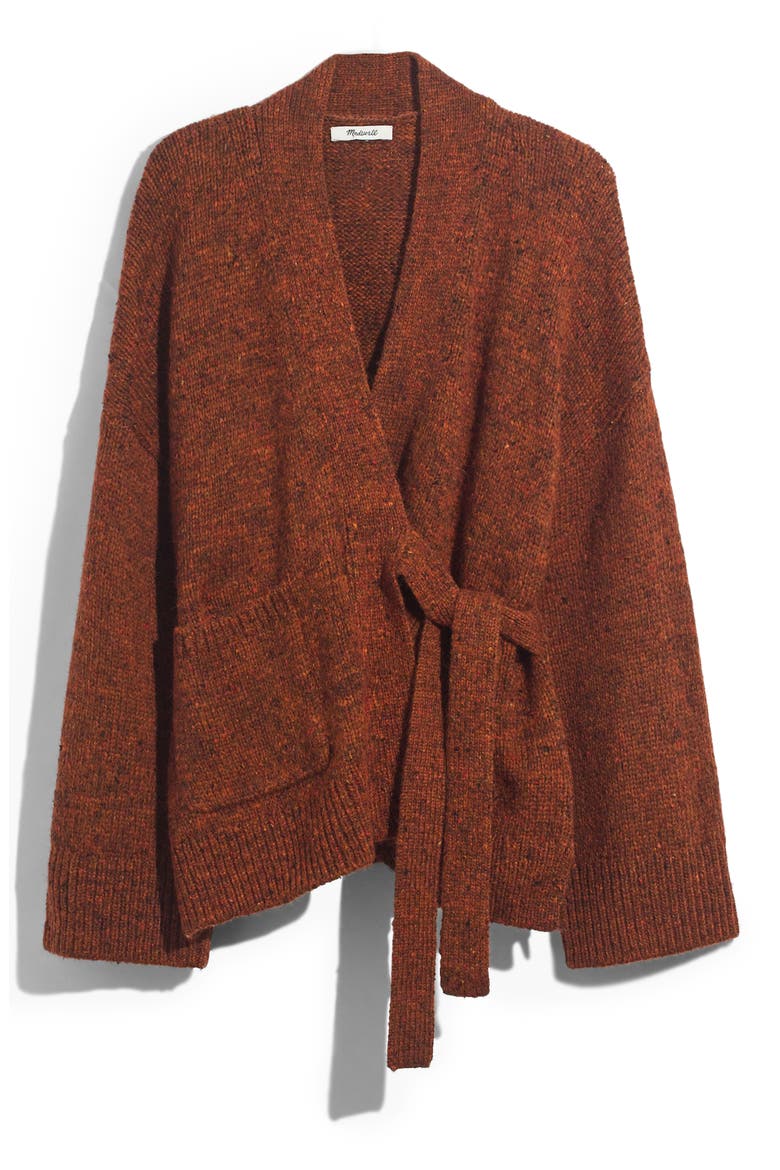Loring Wrap Cardigan, Alternate, color, DONEGAL BISON