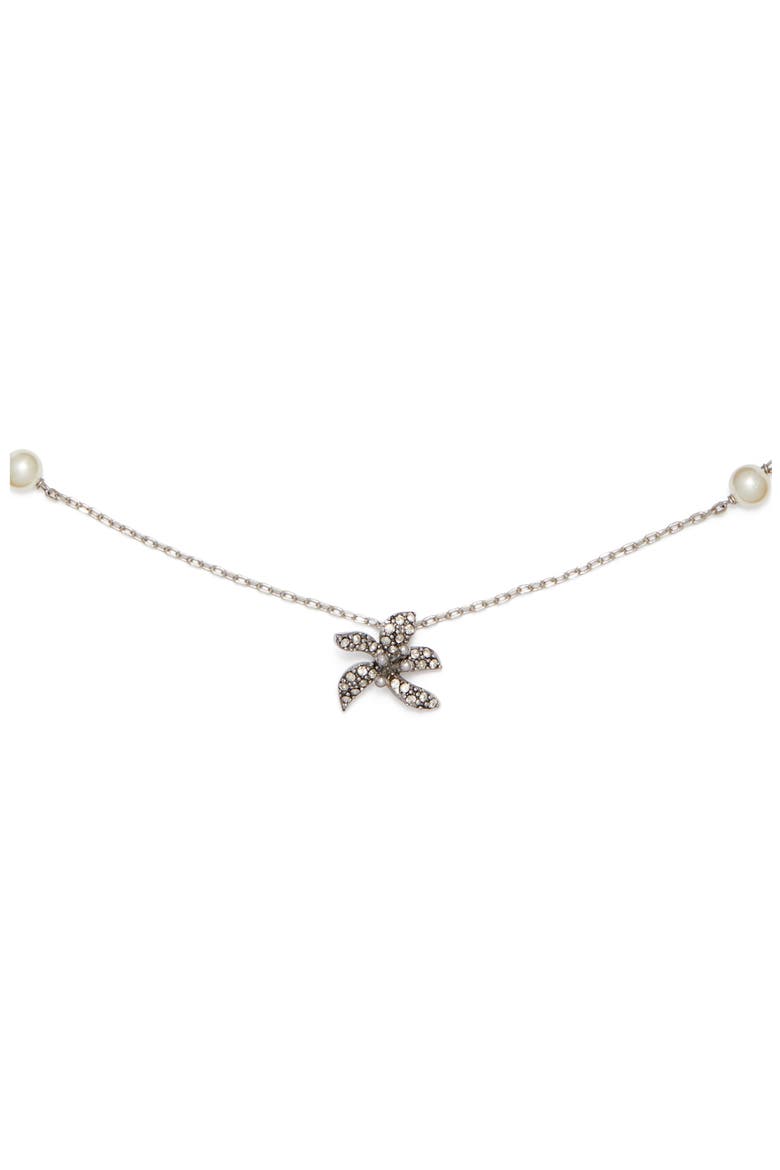 Moondance Pendant Necklace & Pavé Stud Earrings Gift Set, Alternate, color, TORY SILVER / PEARL