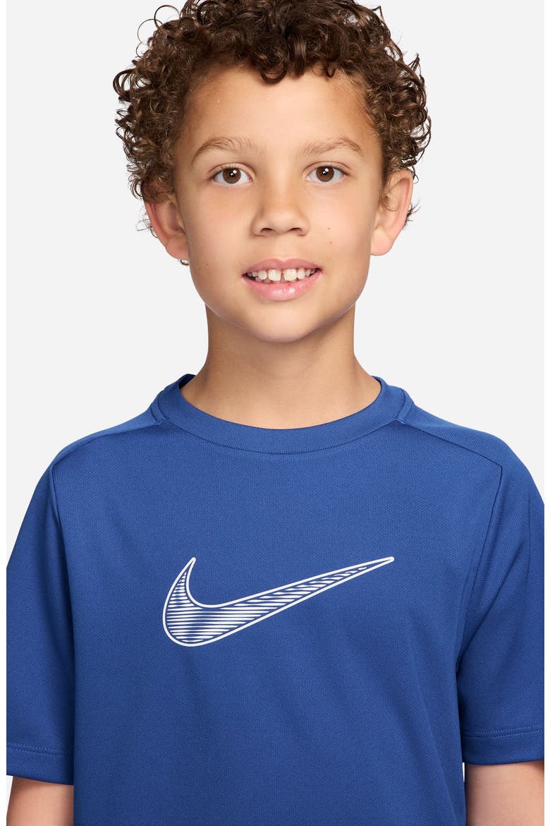 Kids' Dri-FIT Swoosh Graphic T-Shirt, Alternate, color, GAME ROYAL/ WHITE