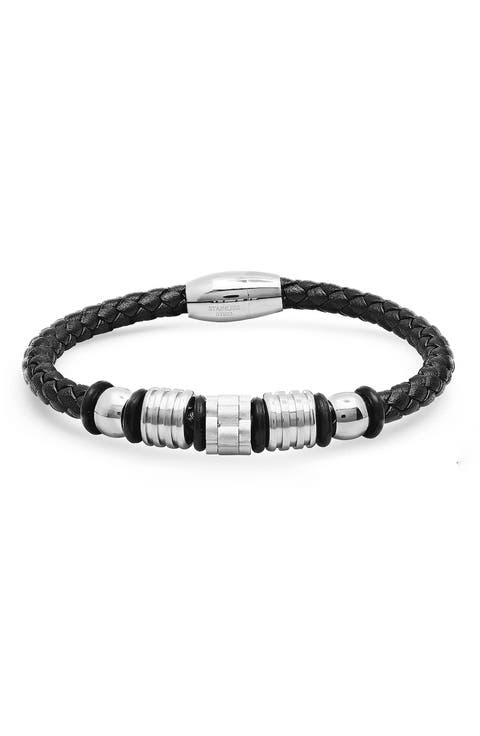 Men's Braided Leather Bracelet