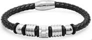 STEELTIME Men's Braided Leather Bracelet