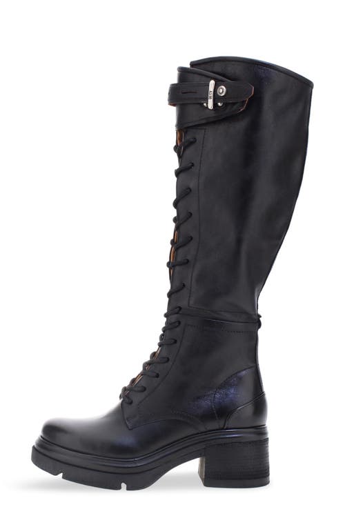 As98 A.s.98 Edison Lace-up Knee High Boot In Black