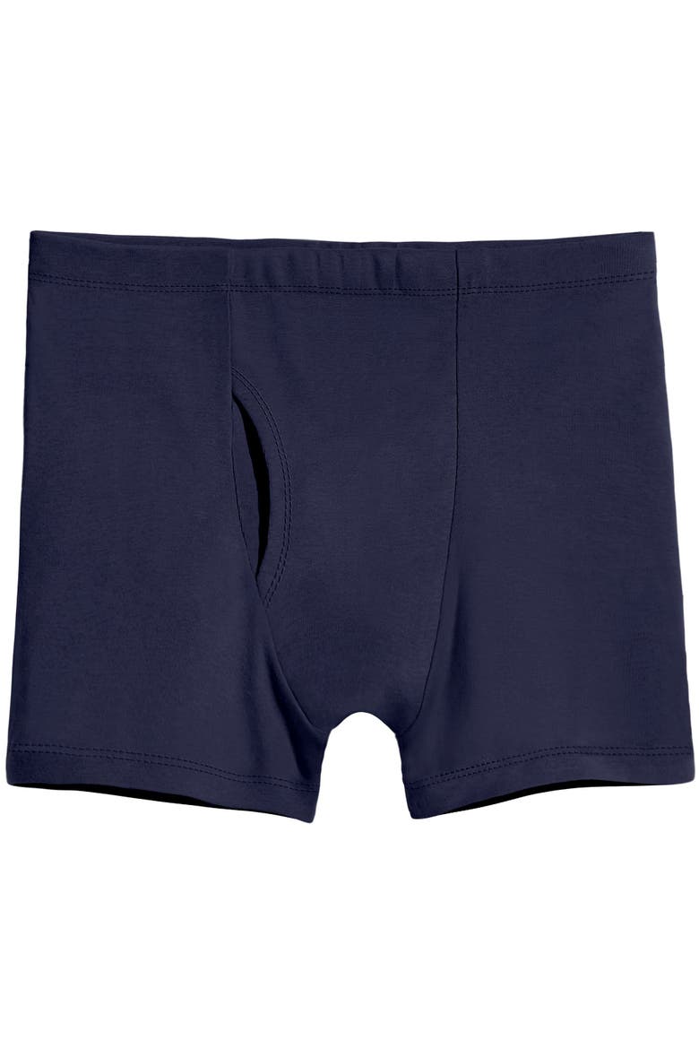 Mens Soft 100% Organic Cotton Boxer Briefs, Main, color, Navy