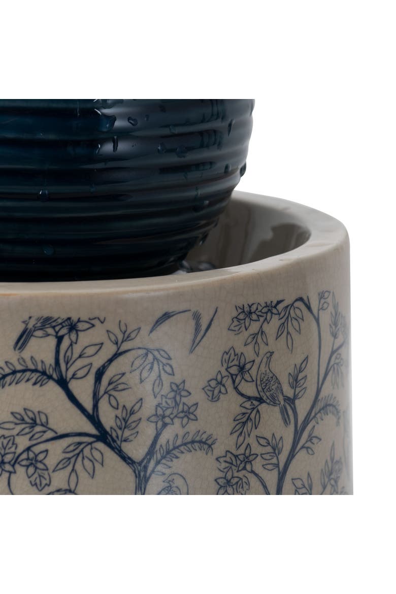 Multicolor Chinoiserie Ceramic Indoor Water Fountain With Pump, Alternate, color, Beige