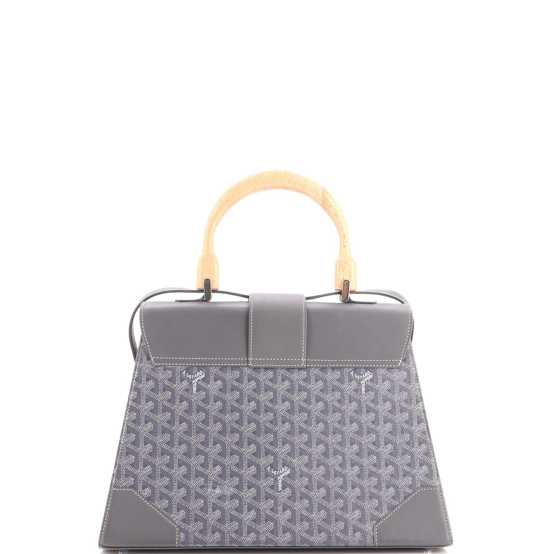 Saigon Top Handle Bag Coated Canvas with Leather MM, Alternate, color, Grey
