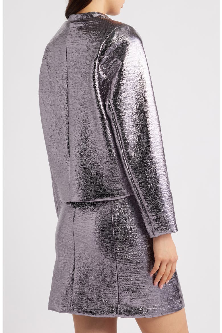Ihlume Metallic Jacket, Alternate, color, SILVER