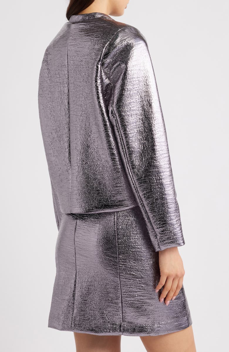 ICHI Ihlume Metallic Jacket, Alternate, color, Silver