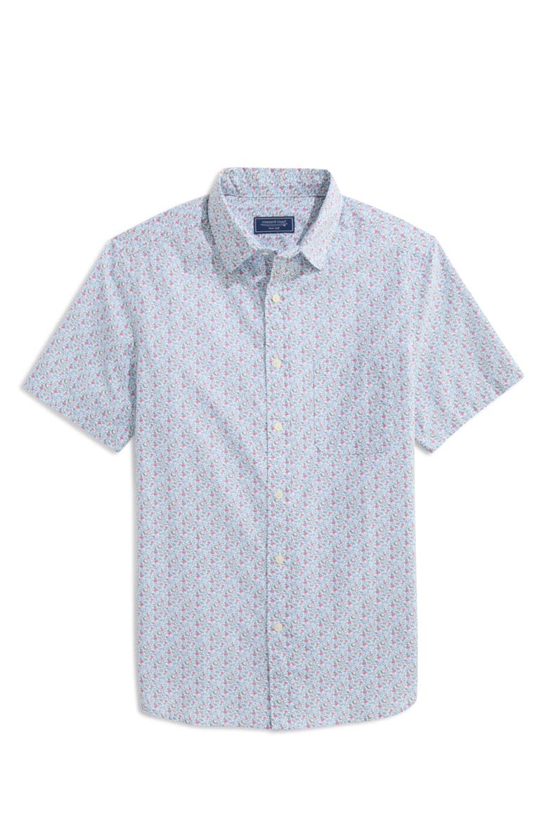 vineyard vines Painkiller Madras Short Sleeve Cotton Button-Up Shirt, Alternate, color, 