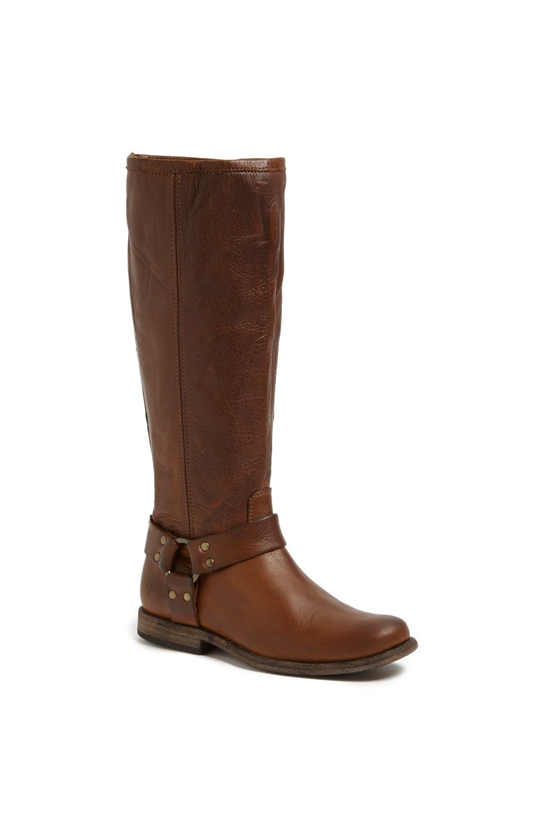 Frye 'Phillip Harness' Tall Washed Leather Riding Boot, Main, color, 