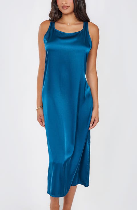 Minimalist Satin Ballet-Length Sleep Gown