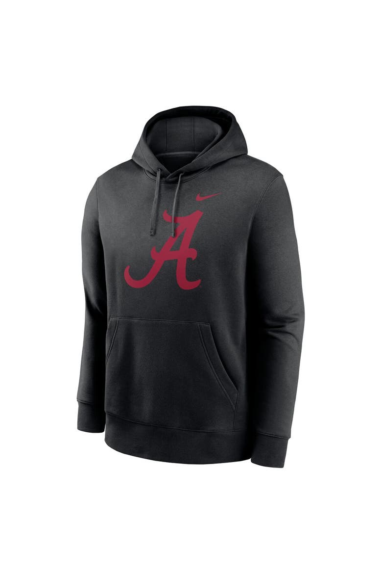 Men's Nike Black Alabama Crimson Tide Primetime Evergreen Club Fleece Pullover Hoodie, Alternate, color, Black