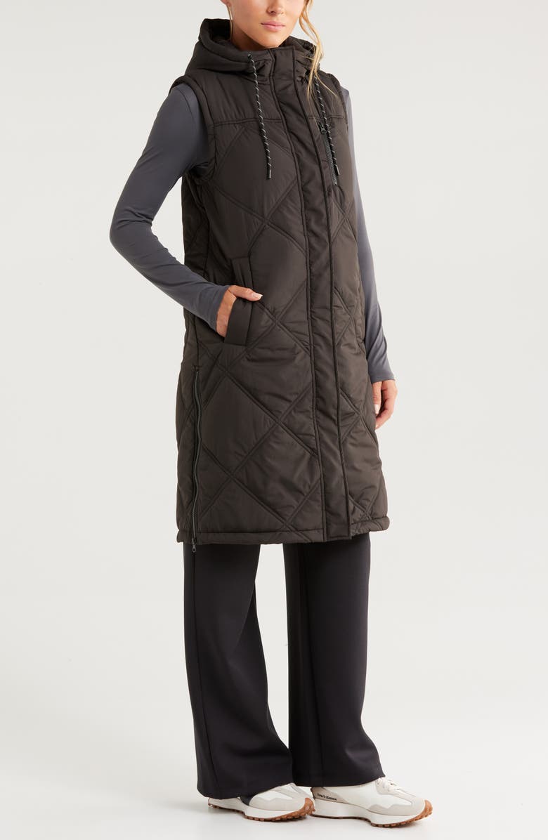Long Hooded Puffer Vest