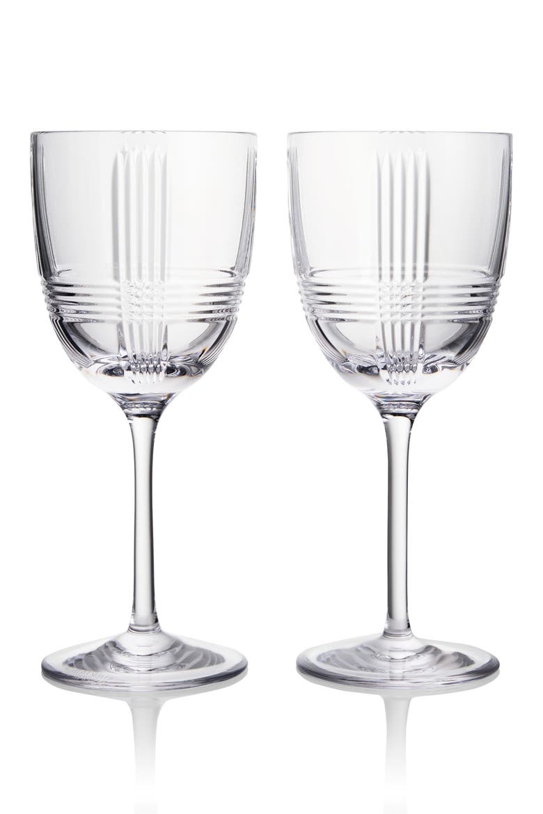 Marquis Vector Set of 2 Crystal White Wine Glasses, Main, color, NONE