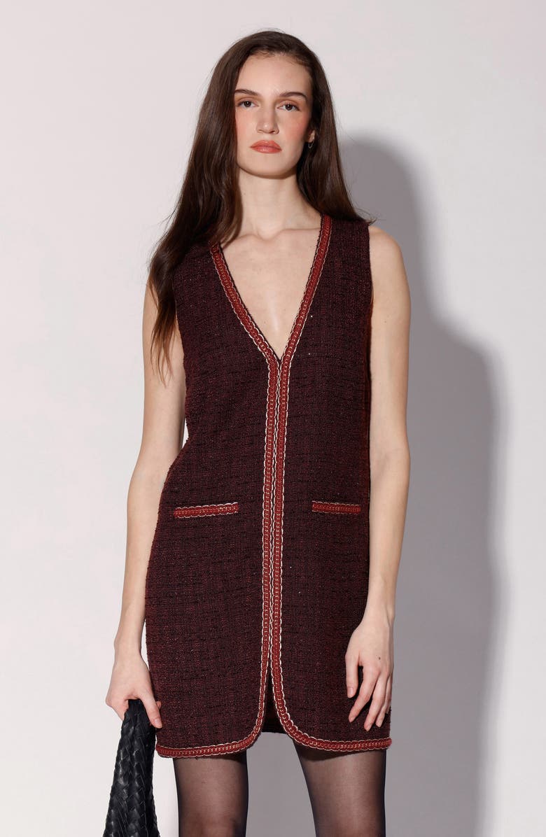 Walter Baker Evie Sleeveless Tweed Dress, Alternate, color,