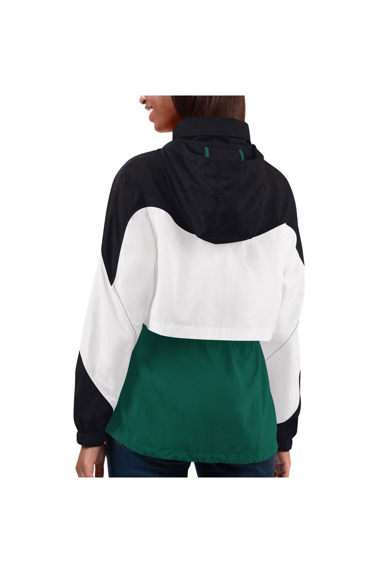 Women's G-III 4Her by Carl Banks Green/Black New York Jets Tie Breaker Lightweight Quarter-Zip Jacket, Alternate, color, Green