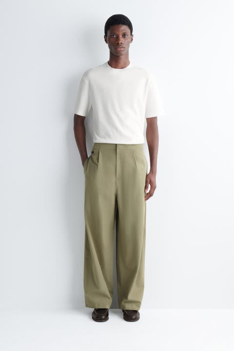 Pocket-detail Relaxed-fit Wide-leg Pants