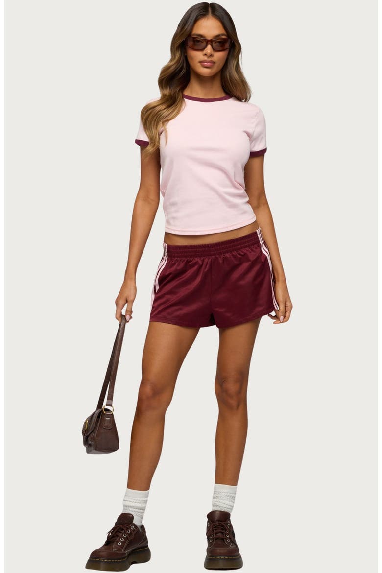 Zeke Contrast Trim T-Shirt, Alternate, color, PINK