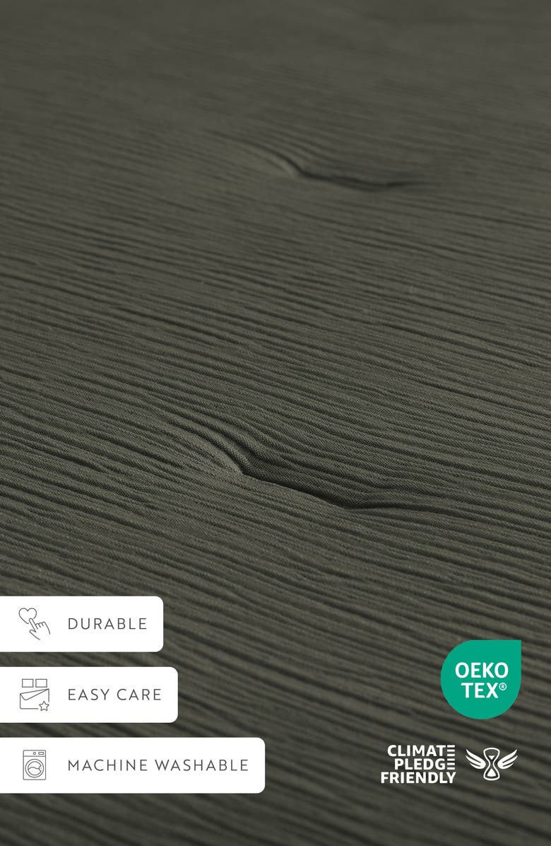 HOMESPUN Double Gauze 3-Piece Comforter Set, Alternate, color, Olive