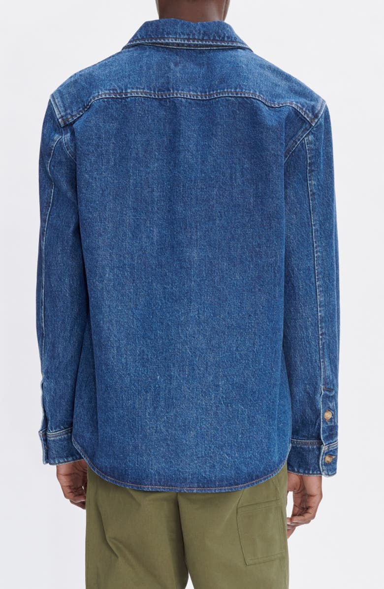 A.P.C. Vittorio Brodee Denim Button-Up Shirt, Alternate, color, 